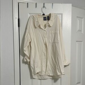 VINTAGE GAP CROCHET COLLAR BUTTON DOWN